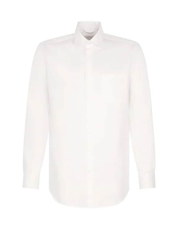 Men´s Shirt Regular Fit Fine Twill Longsleeve - White