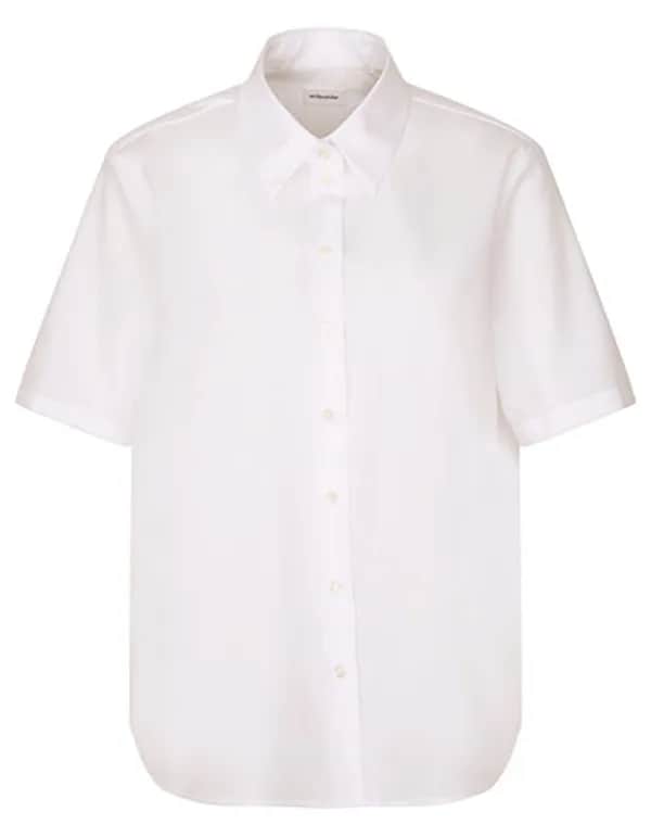 Women´s Oversize Popeline Blouse Shortsleeve - White