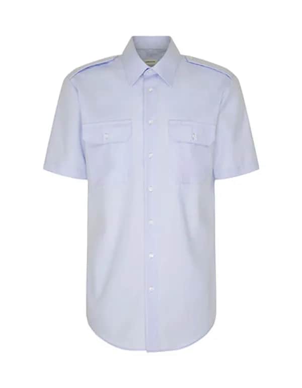 Men´s Pilot Shirt Regular Shortsleeve - Light Blue