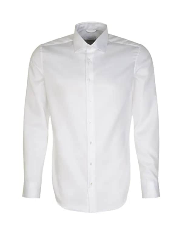 Men´s Shirt Shaped Fit Fine Twill Longsleeve - White