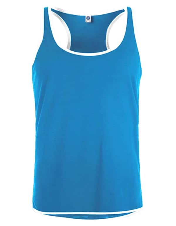 Men´s Contrast Sports Vest - Atoll/White