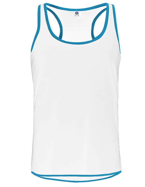 Men´s Contrast Sports Vest - White/Atoll