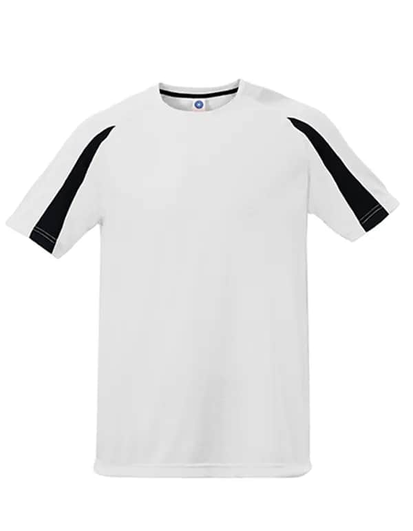 Unisex Contrast Sports T-Shirt - White/Black