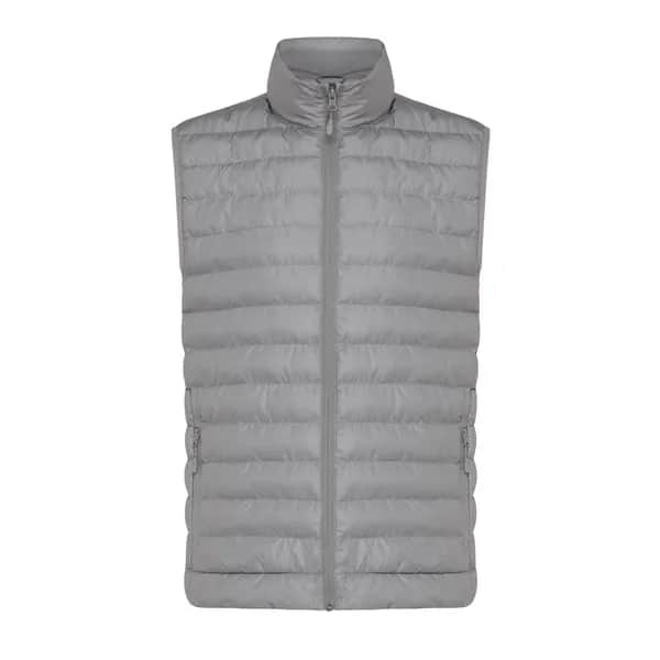 IQONIQ Meru Herren Bodywarmer aus recyceltem Polyester - Silbergrau