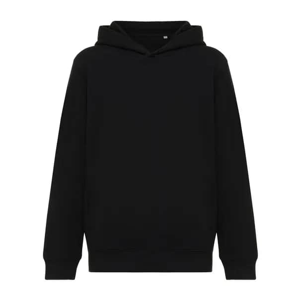 IQONIQ Yengo KidsHoodie mit Seitentaschen aus rec. Baumwolle - schwarz
