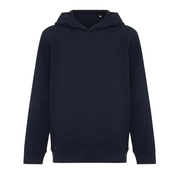 IQONIQ Yengo KidsHoodie mit Seitentaschen aus rec. Baumwolle - navy blau