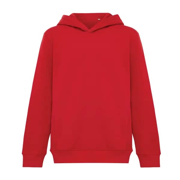 IQONIQ Yengo KidsHoodie mit Seitentaschen aus rec. Baumwolle - rot