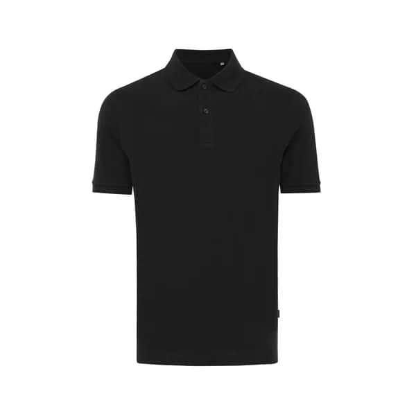 IQONIQ Yosemite Piqué-Poloshirt aus recycelter Baumwolle - schwarz