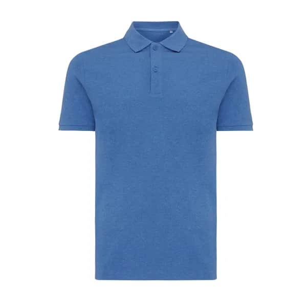IQONIQ Yosemite Piqué-Poloshirt aus recycelter Baumwolle - heather blue
