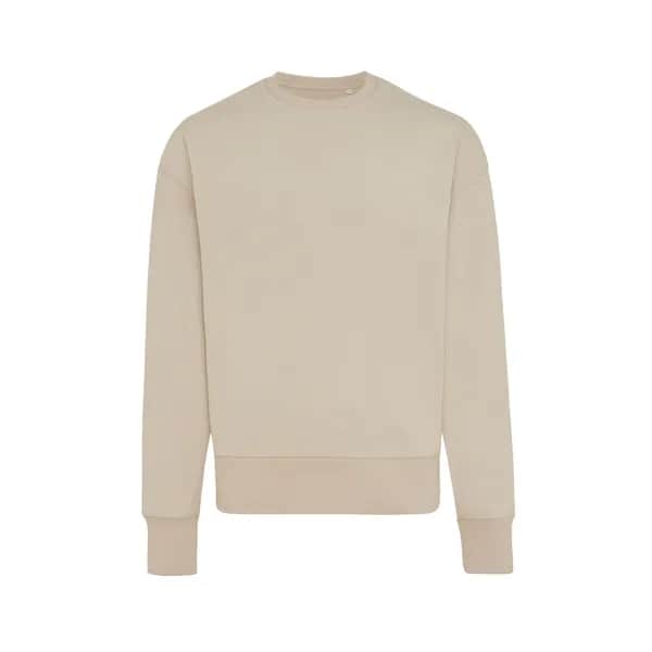 IQONIQ Kruger Relax-Rundhals-Sweater aus recycelt. Baumwolle - desert