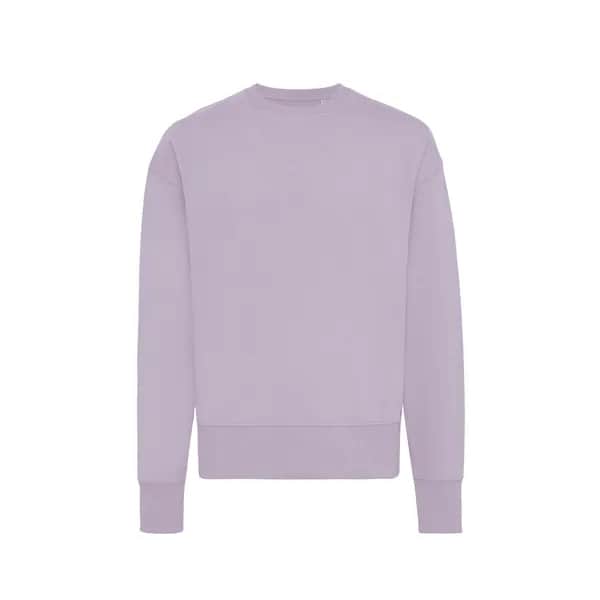 IQONIQ Kruger Relax-Rundhals-Sweater aus recycelt. Baumwolle - lavender