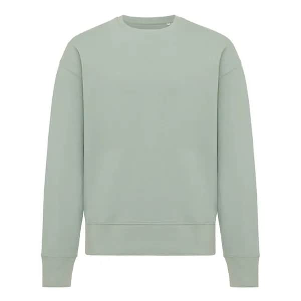 IQONIQ Kruger Relax-Rundhals-Sweater aus recycelt. Baumwolle - Iceberg green