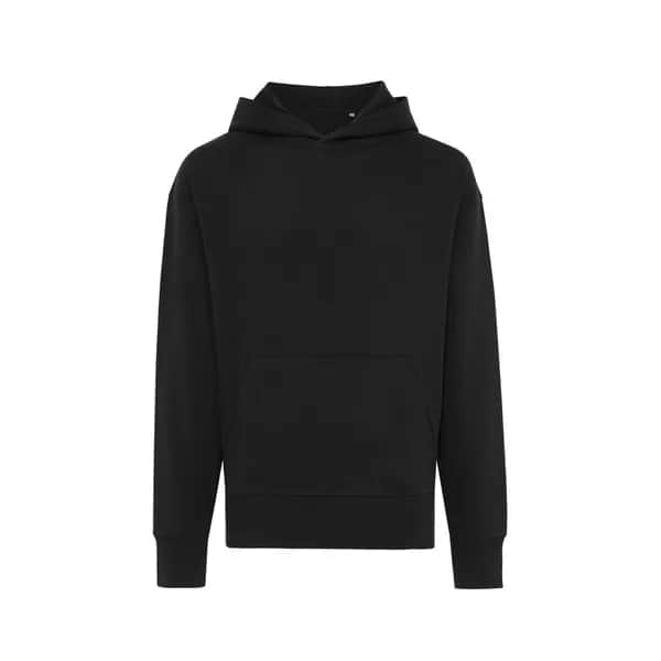 IQONIQ Yoho Relax-Hoodie aus recycelter Baumwolle - schwarz