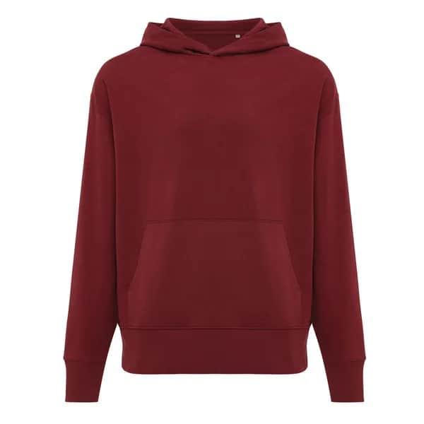 IQONIQ Yoho Relax-Hoodie aus recycelter Baumwolle - burgunderrot