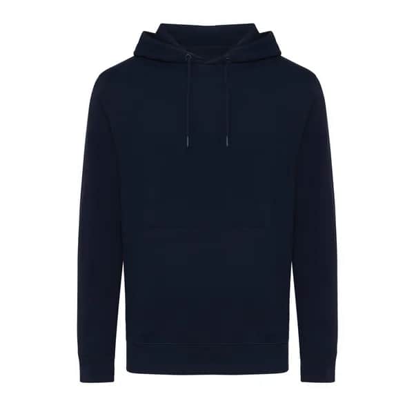 IQONIQ Rila Lightweight Hoodie aus recycelter Baumwolle - navy blau