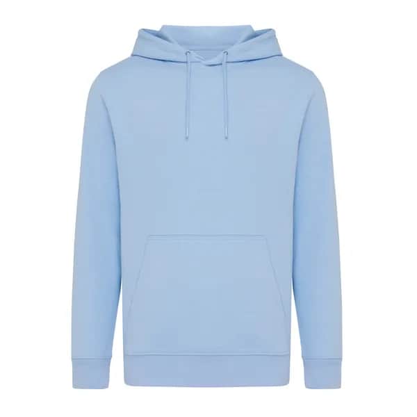 IQONIQ Rila Lightweight Hoodie aus recycelter Baumwolle - sky blue