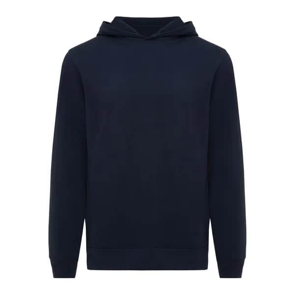 IQONIQ Yengo Hoodie mit Seitentaschen aus rec. Baumwolle - navy blau