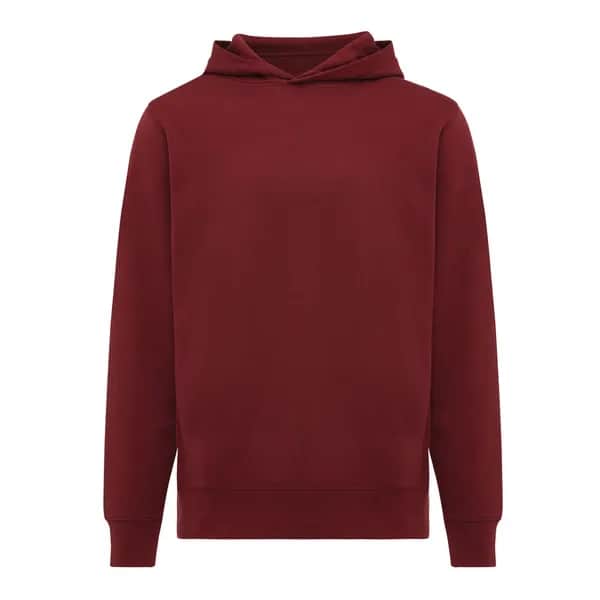 IQONIQ Yengo Hoodie mit Seitentaschen aus rec. Baumwolle - burgunderrot