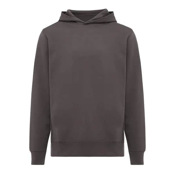IQONIQ Yengo Hoodie mit Seitentaschen aus rec. Baumwolle - anthrazit