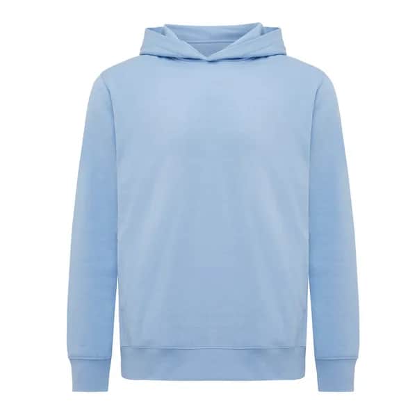 IQONIQ Yengo Hoodie mit Seitentaschen aus rec. Baumwolle - sky blue