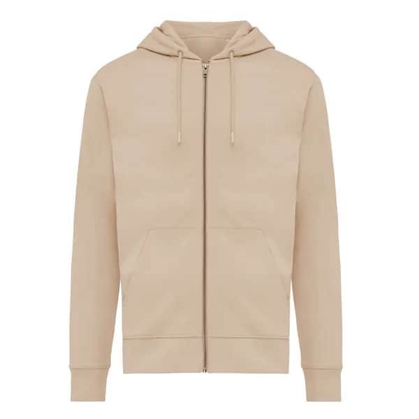 IQONIQ Abisko Zip-Kapuzenpullover aus recycelter Baumwolle - desert