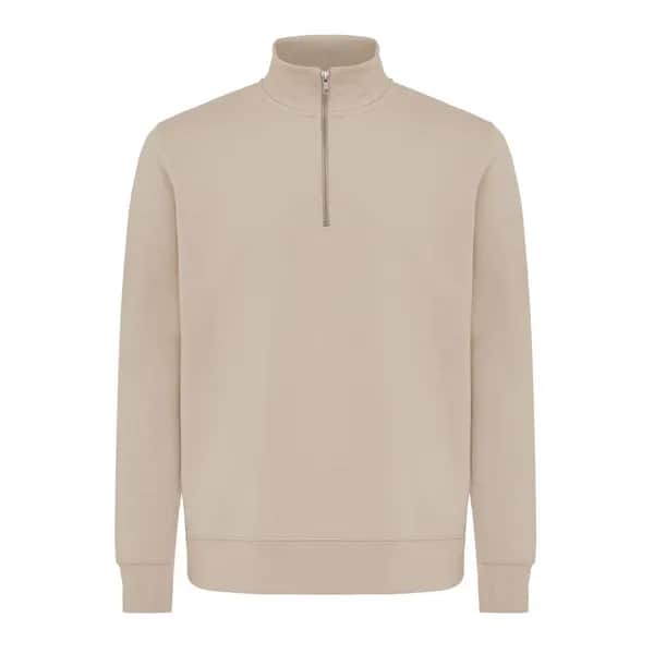 IQONIQ Elgon Quarter-Zip-Sweater aus rec. Baumwolle - desert