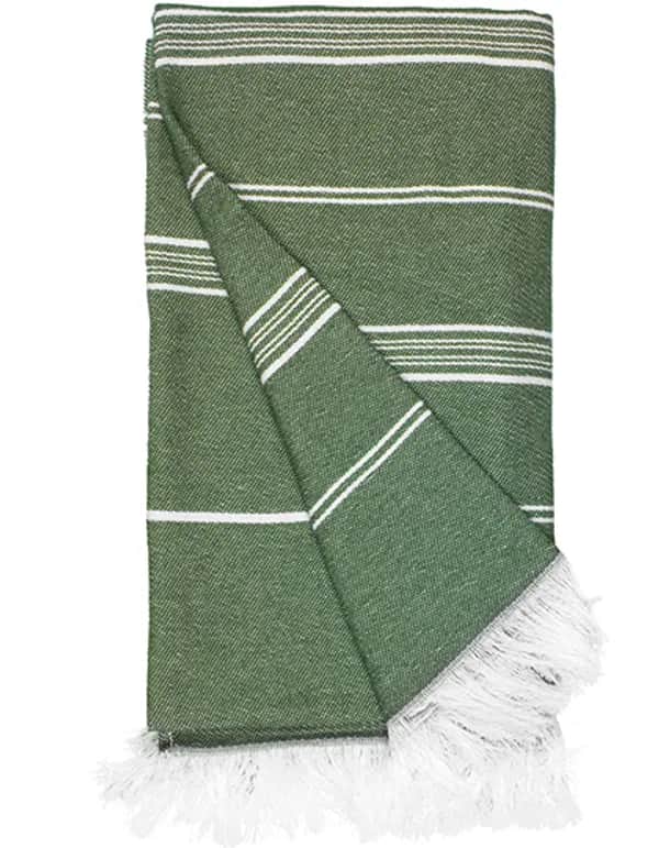 Recycled Hamam Towel - Olive Green