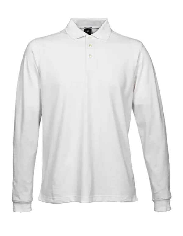 Men´s Luxury Stretch Long Sleeve Polo - White