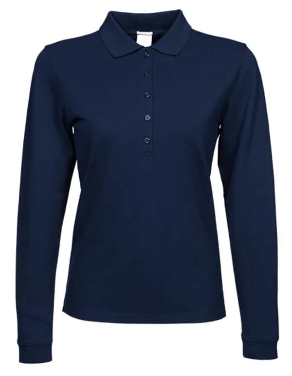 Women´s Luxury Stretch Long Sleeve Polo - Navy
