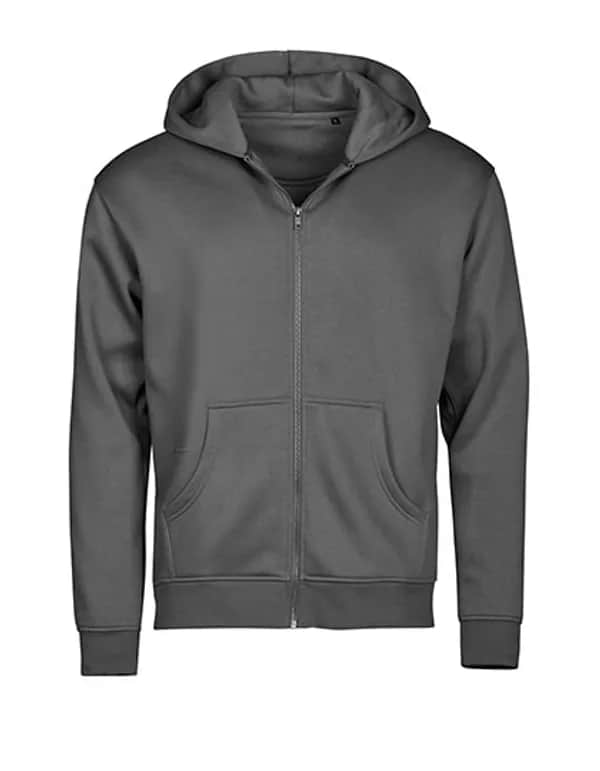 UNLABELED Hooded Full Zip Sweatshirt - Powder Grey