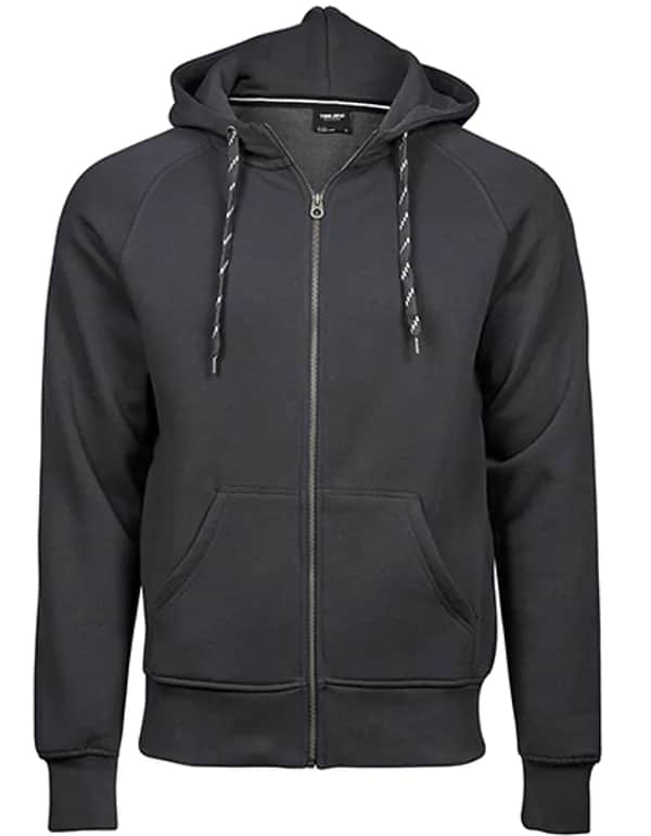 Men´s Fashion Full Zip Hood - Dark Grey (Solid)