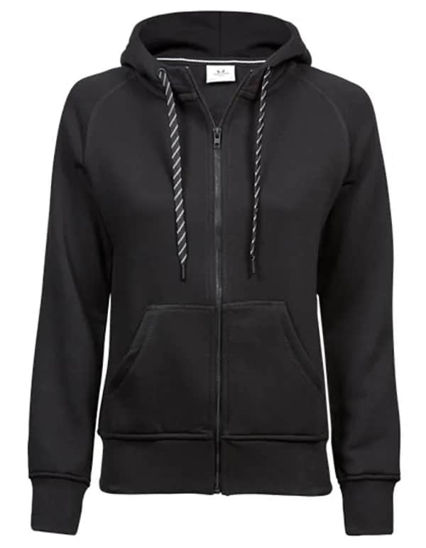 Women´s Fashion Full Zip Hood - Black