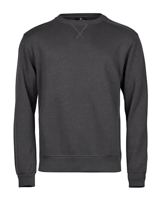 Ribbed Interlock Crew Neck - Dark Grey (Solid)