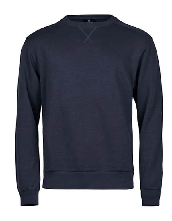 Ribbed Interlock Crew Neck - Navy