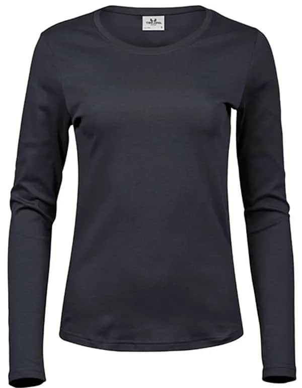 Women´s Long Sleeve Interlock Tee - Dark Grey (Solid)