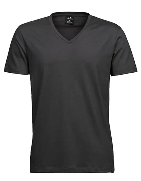 Fashion V-Neck Sof Tee - Dark Grey (Solid)