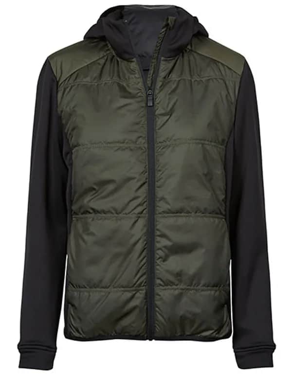 Women´s Hybrid-Stretch Hooded Jacket - Deep Green/Black