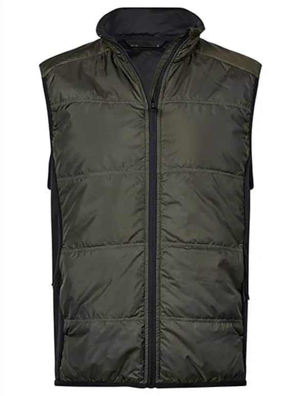 Hybrid-Stretch Bodywarmer - Deep Green/Black