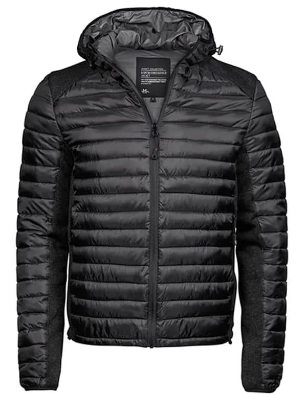 Men´s Hooded Outdoor Crossover Jacket - Black/Black Melange