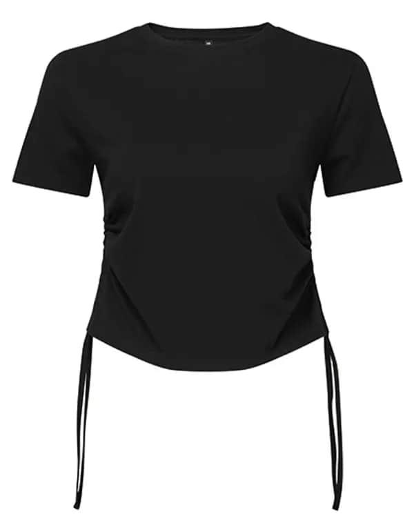 Women´s Ruched Crop Top - Black