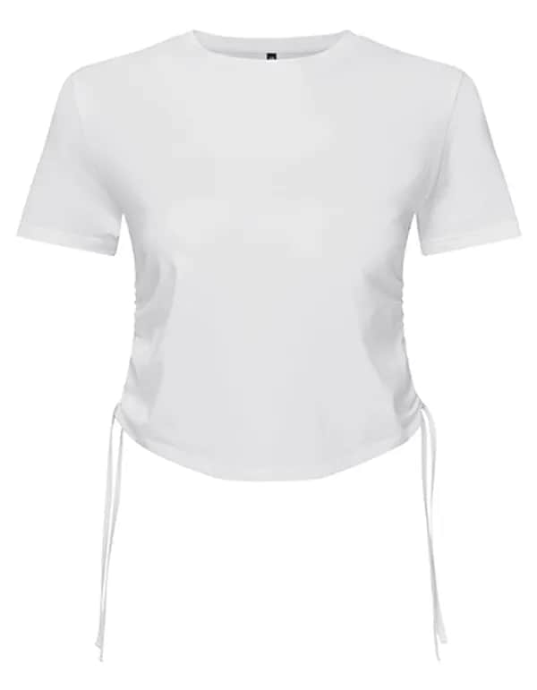 Women´s Ruched Crop Top - White