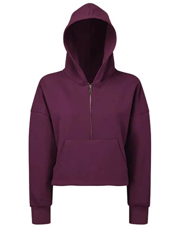 Women´s Half Zip Hoodie - Mulberry