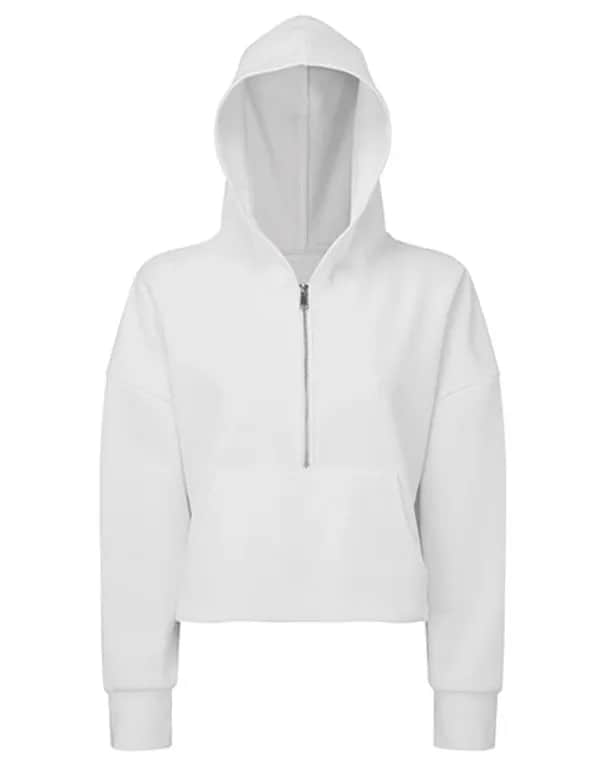Women´s Half Zip Hoodie - White