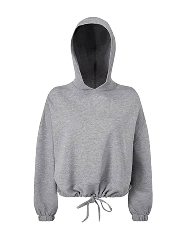 Women´s Cropped Oversize Hoodie - Heather Grey