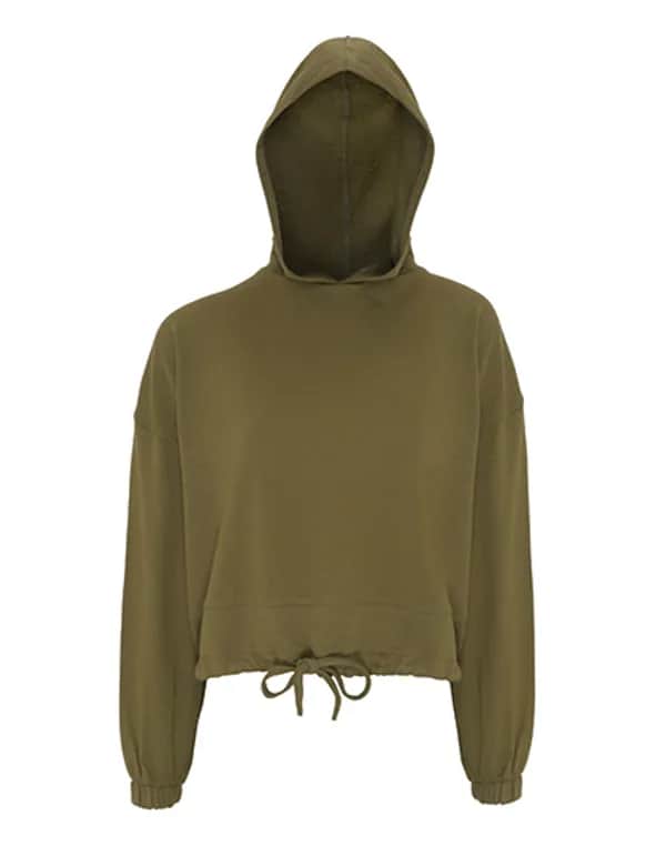 Women´s Cropped Oversize Hoodie - Olive