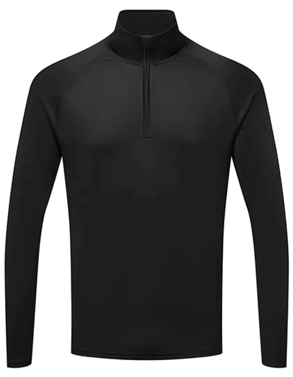 Men´s Long Sleeve Performance ¼ Zip - Black/Black