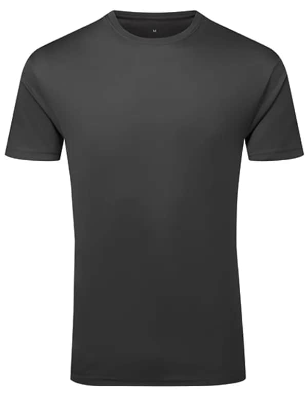 TriDri® Ion-Charge recycled textured tee - Charcoal