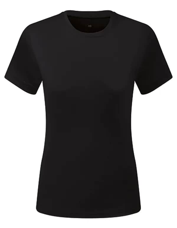 Womens TriDri® Ion-Charge recycled textured tee - Black