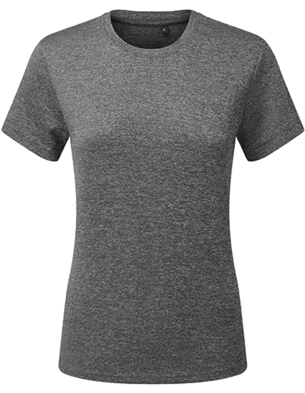 Womens TriDri® Ion-Charge recycled textured tee - Black Melange