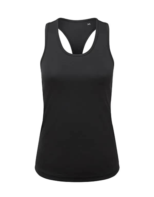 Women´s Recycled Performance Slim Racer Back Vest - Black